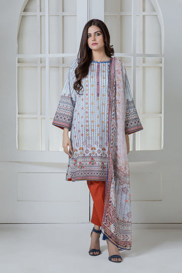 Bonanza Satrangi Blue Lawn Suit Ask223p40 Eid Pret 2022 Online Shopping